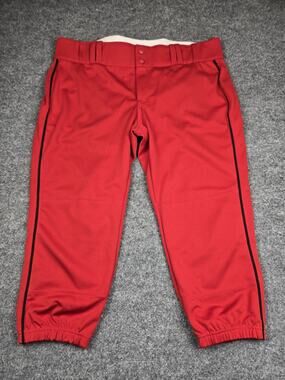 CHAMPRO Women’s Polyester Softball Fastpitch Pants Medium Red Scarlet 2X #954